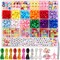Bead Bracelet Making Kit, Bead Kits For Bracelets Making With Pony Beads, Polymer Fruit Clay Beads, Charm Beads, Letter Beads For Bracelets And Jewelry Making